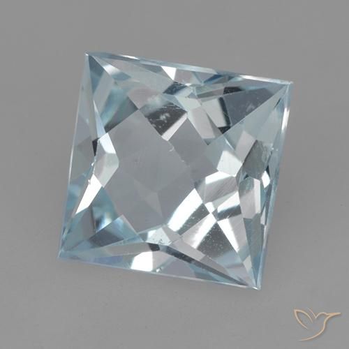 Topaze Bleu ciel naturelle Carré, 2.01 ct, VVS-VS