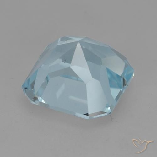 Topaze Bleu ciel naturelle Octogone / coupe Émeraude, 4.41 ct, VVS-VS