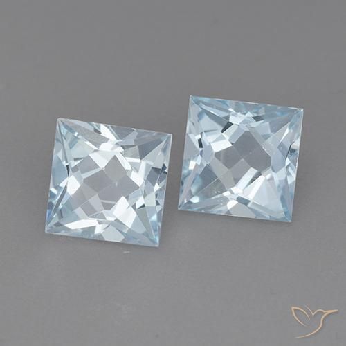 Shop natural 4.16ct Bleu ciel Topaze gems, Carré, from Brésil at GemSelect. In stock, global shipping!
