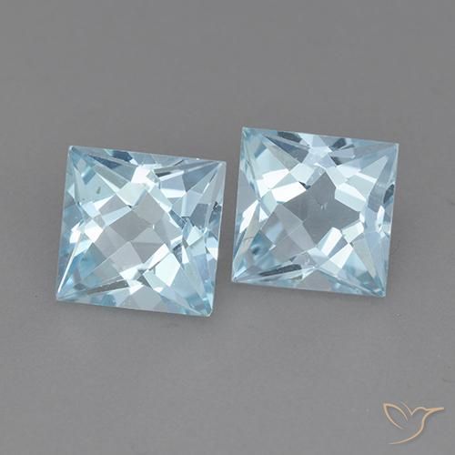 Achetez naturel 4.44ct Bleu ciel Topaze gems, Carré, En provenance Brésil chez GemSelect. En stock, livraison internationale!