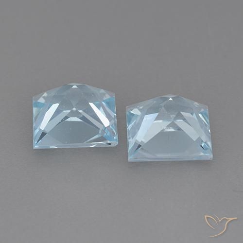 Achetez naturel 4.44ct Bleu ciel Topaze gems, Carré, En provenance Brésil chez GemSelect. En stock, livraison internationale!