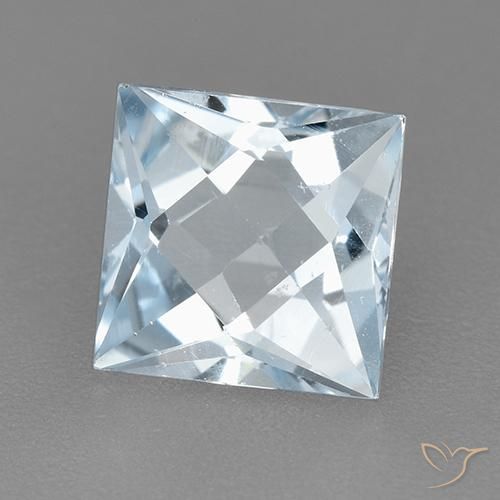 Topaze Bleu ciel naturelle Carré, 2.01 ct, VVS-VS