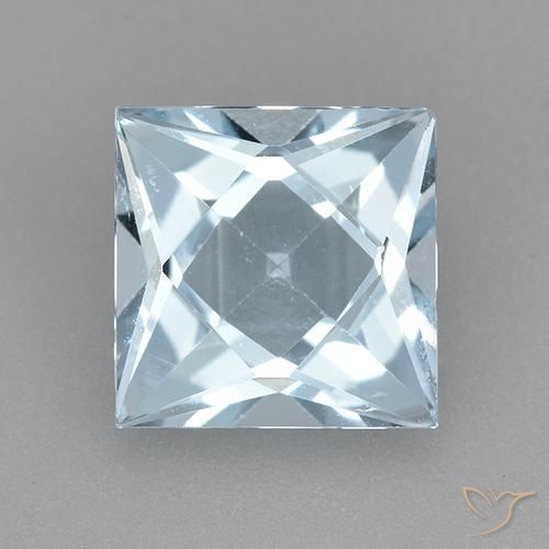 1.99ct Naturel Bleu ciel Topaze, Carré, VVS