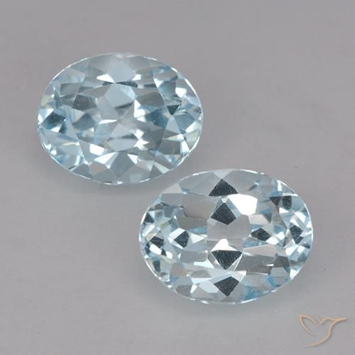 5.10ctw Naturel Bleu ciel Topaze, ovale, VVS-VS