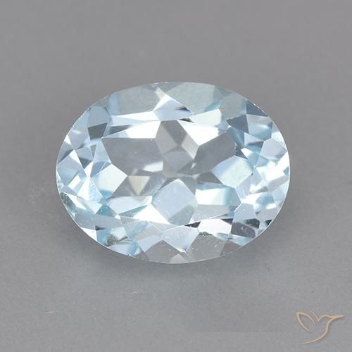 2.46ct Naturel Bleu ciel Topaze, ovale, VVS-VS