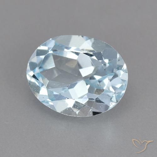 Topaze Bleu ciel naturelle ovale, 2.46 ct, VVS-VS