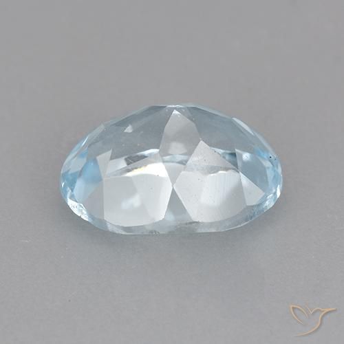 Topaze Bleu ciel naturelle ovale, 2.46 ct, VVS-VS
