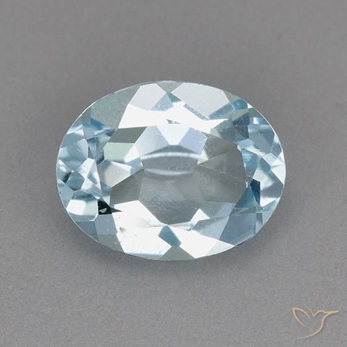 2.11ct Naturel Bleu ciel Topaze, ovale, VVS-VS