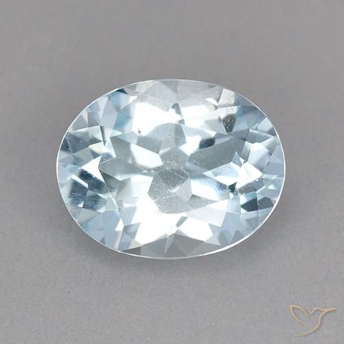 2.14ct Naturel Bleu ciel Topaze, ovale, VVS-VS