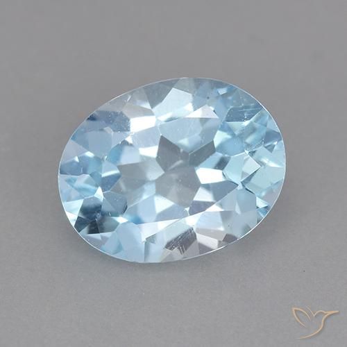 2.20ct Naturel Bleu ciel Topaze, ovale, VVS-VS