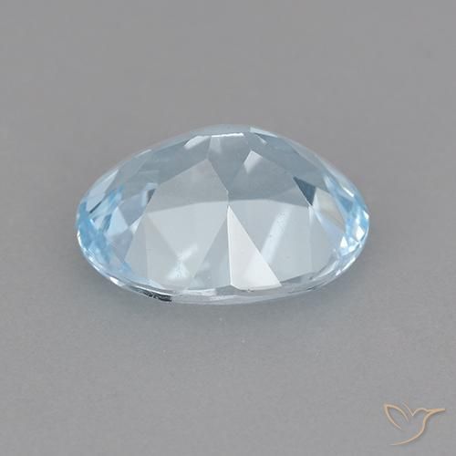 Topaze Bleu ciel naturelle ovale, 2.20 ct, VVS-VS