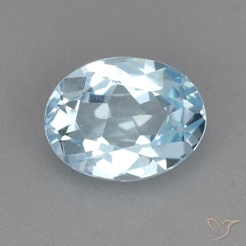 2.25ct Naturel Bleu ciel Topaze, ovale, VVS-VS