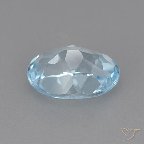 Topaze Bleu ciel naturelle ovale, 2.25 ct, VVS-VS