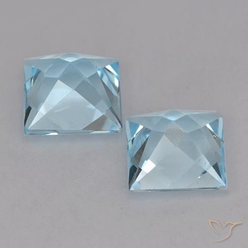 Shop natural 4.02ct Bleu ciel Topaze gems, Carré, from Brésil at GemSelect. In stock, global shipping!