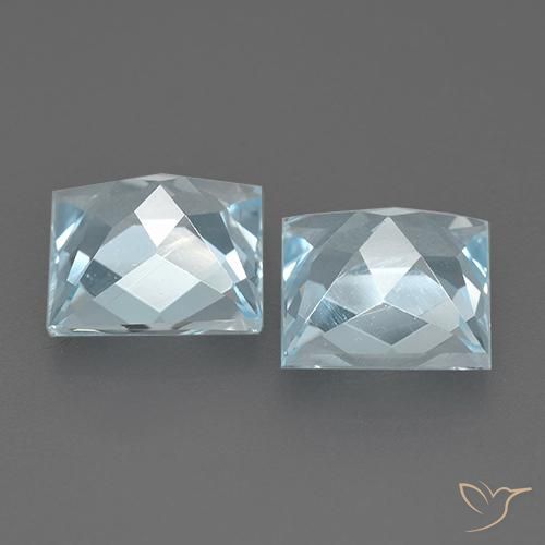 Shop natural 4.08ct Bleu ciel Topaze gems, Carré, from Brésil at GemSelect. In stock, global shipping!