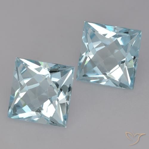 Shop natural 4.21ct Bleu ciel Topaze gems, Carré, from Brésil at GemSelect. In stock, global shipping!