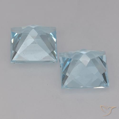 Shop natural 4.21ct Bleu ciel Topaze gems, Carré, from Brésil at GemSelect. In stock, global shipping!
