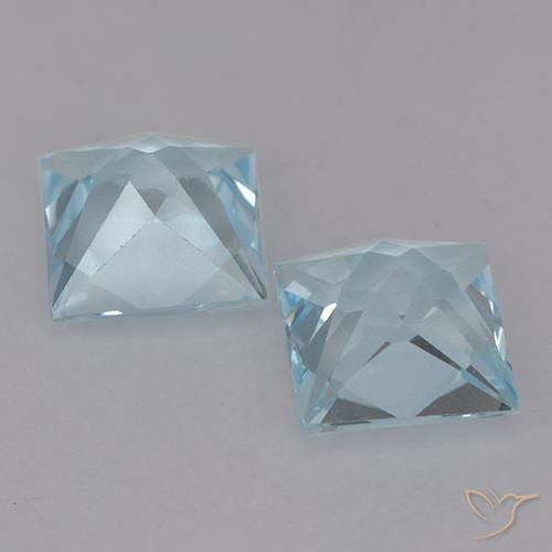 Shop natural 4.29ct Bleu ciel Topaze gems, Carré, from Brésil at GemSelect. In stock, global shipping!