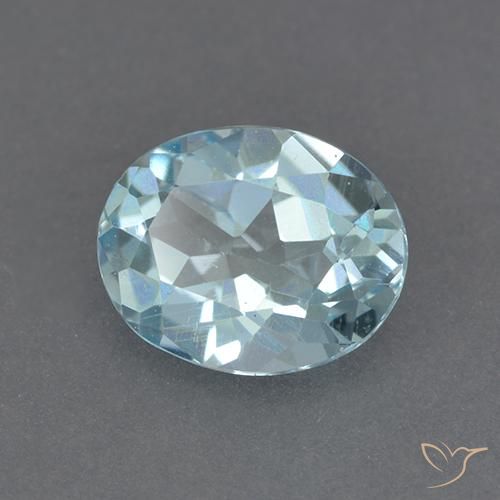 Topaze Bleu ciel naturelle ovale, 2.24 ct, VVS-VS
