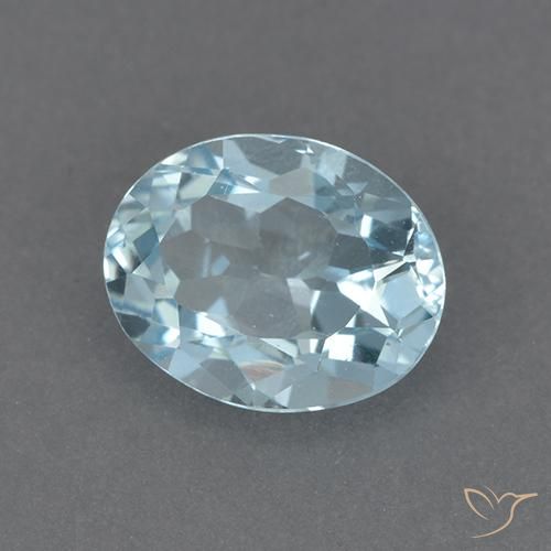 Topaze Bleu ciel naturelle ovale, 2.36 ct, VVS-VS