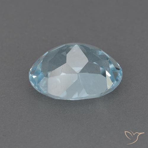Topaze Bleu ciel naturelle ovale, 2.36 ct, VVS-VS