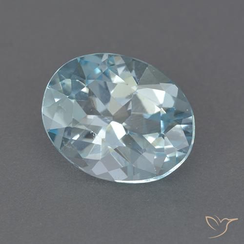 2.22ct Naturel Bleu ciel Topaze, ovale, VVS-VS