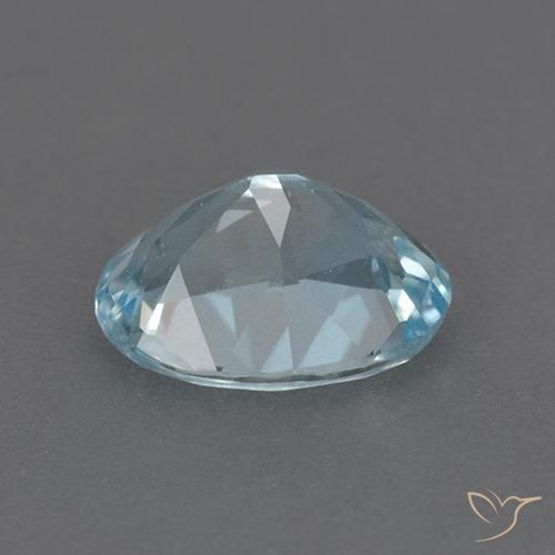 Topaze Bleu ciel naturelle ovale, 2.22 ct, VVS-VS