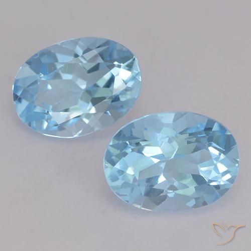 2.21ctw Naturel Bleu ciel Topaze, ovale, VVS-VS