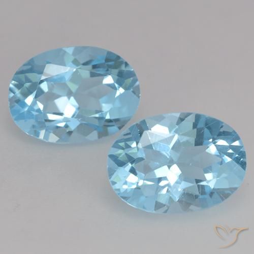 2.21ctw Naturel Bleu ciel Topaze, ovale, VVS-VS
