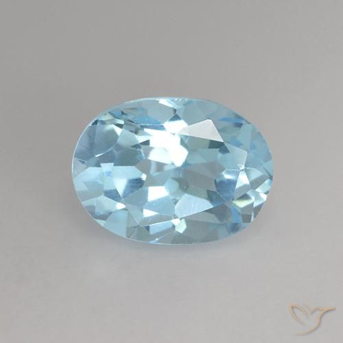 1.19ct Naturel Bleu ciel Topaze, ovale, VVS-VS