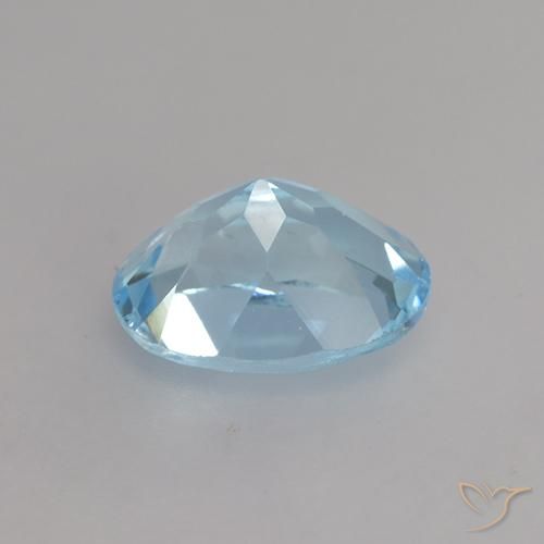 Topaze Bleu ciel naturelle ovale, 1.19 ct, VVS-VS