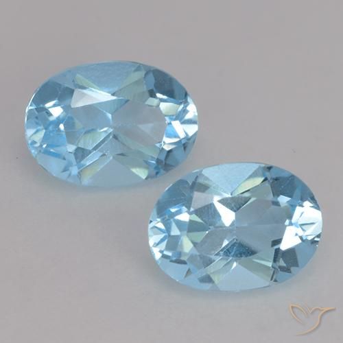 1.94ctw Naturel Bleu ciel Topaze, ovale, VVS-VS