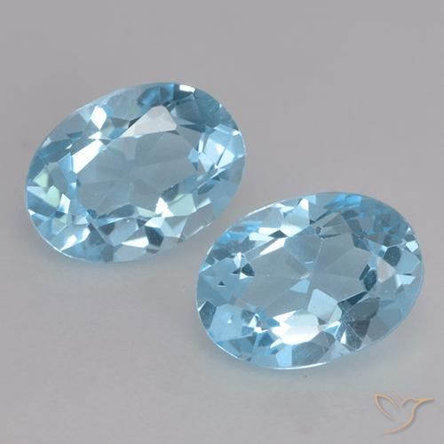 2.13ctw Naturel Bleu ciel Topaze, ovale, VVS-VS