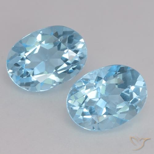 2.47ctw Naturel Bleu ciel Topaze, ovale, VVS-VS