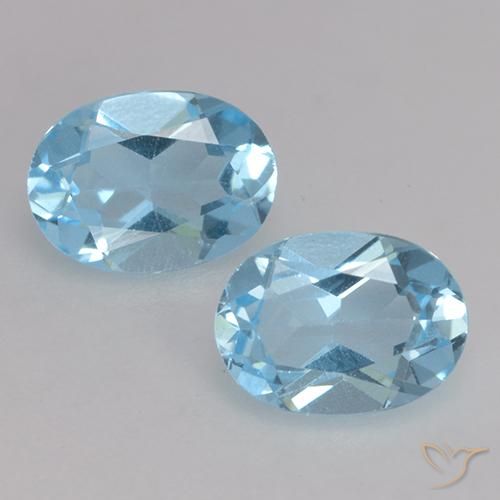 1.79ctw Naturel Bleu ciel Topaze, ovale, VVS-VS