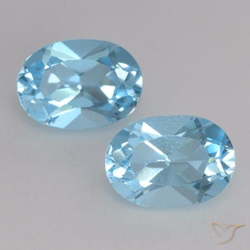 1.90ctw Naturel Bleu ciel Topaze, ovale, VVS-VS