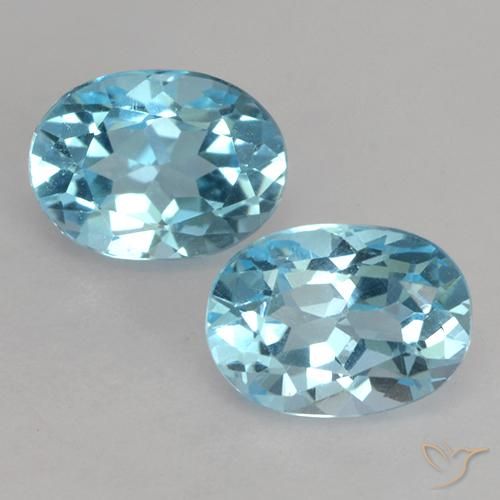 2.46ctw Naturel Bleu Suisse Topaze, ovale, VVS-VS