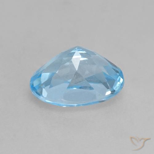 Topaze Bleu Suisse naturelle ovale, 1.24 ct, VVS-VS