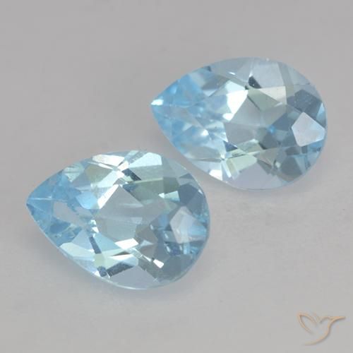 Shop natural 1.74ct Bleu ciel Topaze gems, En forme de poire, from Brésil at GemSelect. In stock, global shipping!