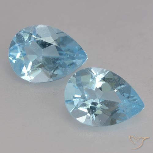 1.76ctw Naturel Bleu ciel Topaze, En forme de poire, VS