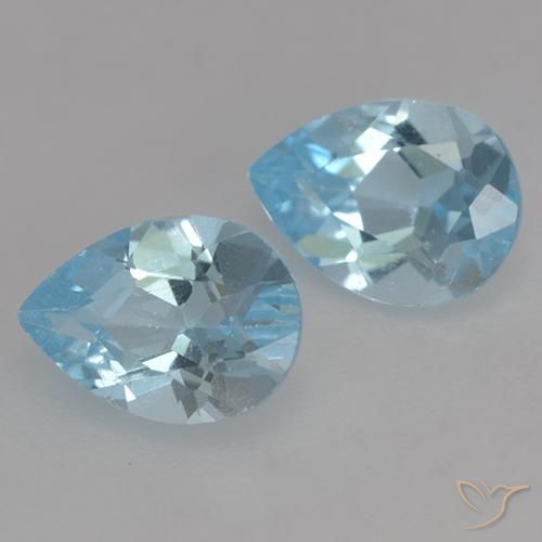 Shop natural 1.76ct Bleu ciel Topaze gems, En forme de poire, from Brésil at GemSelect. In stock, global shipping!