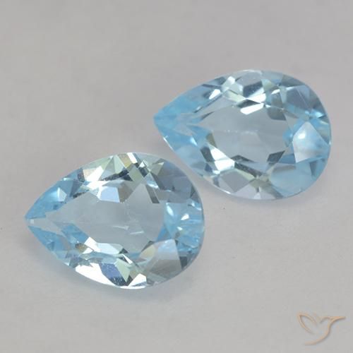 Shop natural 1.63ct Bleu ciel Topaze gems, En forme de poire, from Brésil at GemSelect. In stock, global shipping!
