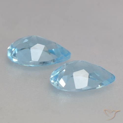 Shop natural 1.63ct Bleu ciel Topaze gems, En forme de poire, from Brésil at GemSelect. In stock, global shipping!