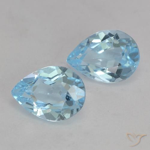 Shop natural 1.65ct Bleu ciel Topaze gems, En forme de poire, from Brésil at GemSelect. In stock, global shipping!