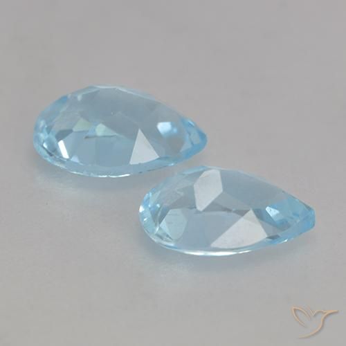 Shop natural 1.65ct Bleu ciel Topaze gems, En forme de poire, from Brésil at GemSelect. In stock, global shipping!