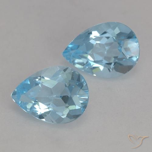 Shop natural 1.73ct Bleu Suisse Topaze gems, En forme de poire, from Brésil at GemSelect. In stock, global shipping!