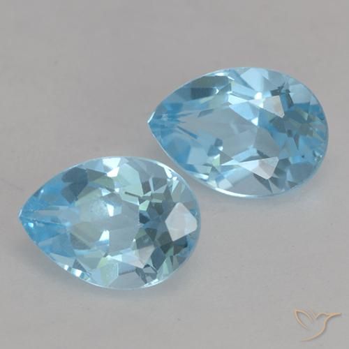 Shop natural 1.93ct Bleu ciel Topaze gems, En forme de poire, from Brésil at GemSelect. In stock, global shipping!