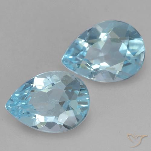 Shop natural 1.62ct Bleu ciel Topaze gems, En forme de poire, from Brésil at GemSelect. In stock, global shipping!