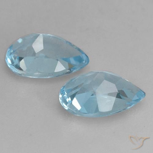 Shop natural 1.62ct Bleu ciel Topaze gems, En forme de poire, from Brésil at GemSelect. In stock, global shipping!