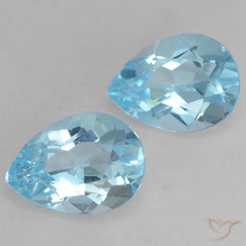 Shop natural 1.75ct Bleu ciel Topaze gems, En forme de poire, from Brésil at GemSelect. In stock, global shipping!